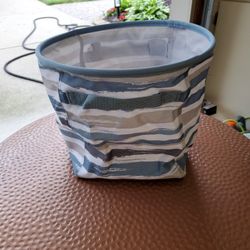 Thirty One Striped Collapsible Tote, Like New