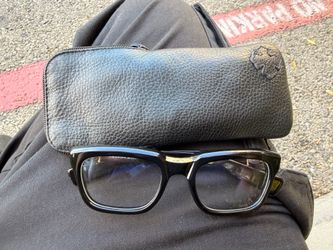Chrome Hearts black and metal glasses