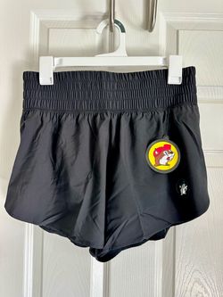 Buc-ee's Adult High-Waisted, Lined Performance Shorts - Black and Pink BRAND NEW! W/TAGS!
