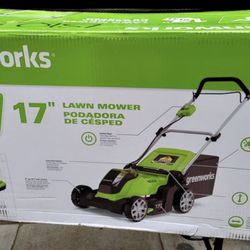 New 40V 17" Cordless Walk-Behind Push Lawn Mower with 4.0 Ah Battery and Charger