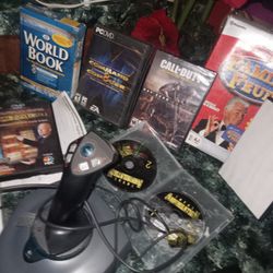 Over 70 Computer Video Games  And Airplaine Controller Steering Wheel And Foot Petal For Racing Games All For One Price.obo