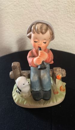 Vintage Napco Boy Playing Horn figurine
