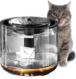 Ciays 67oz/2L Pet Water Fountain Automatic Cat Drinking Fountain Multi Filtration System Pet Water F