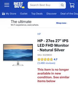 HP 27ES monitor