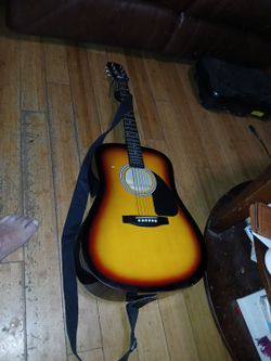 Fender Squier SA-150 Acoustic Guitar with Strap – Sunburst Finish