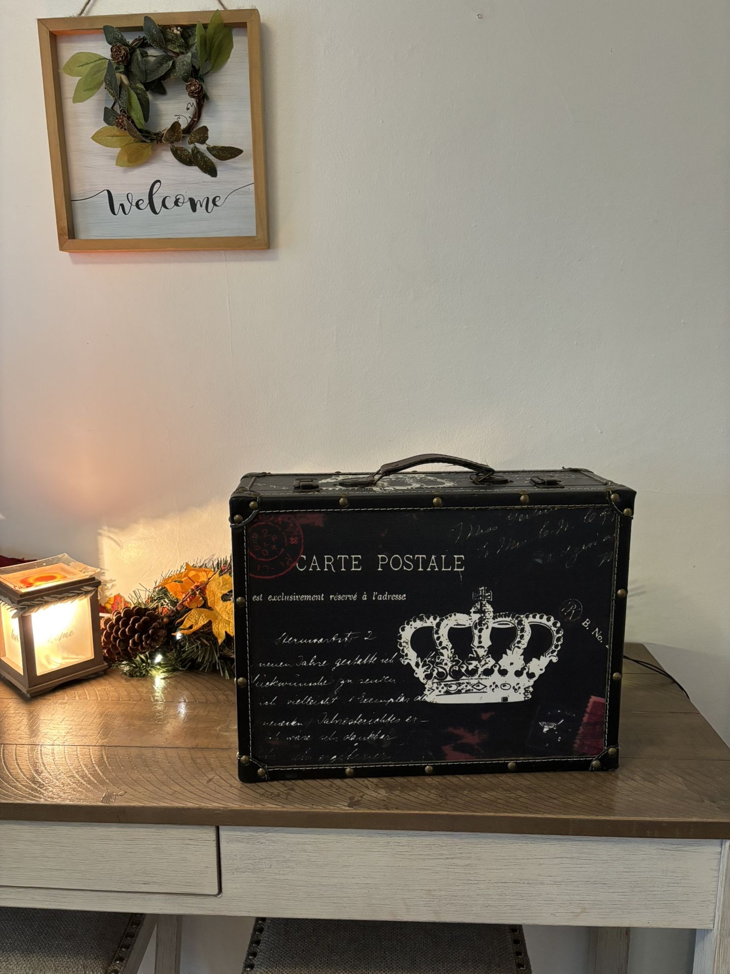 Rustic Box Suitcase Reduced 20.00