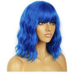 12 Inch Blue  Wig 