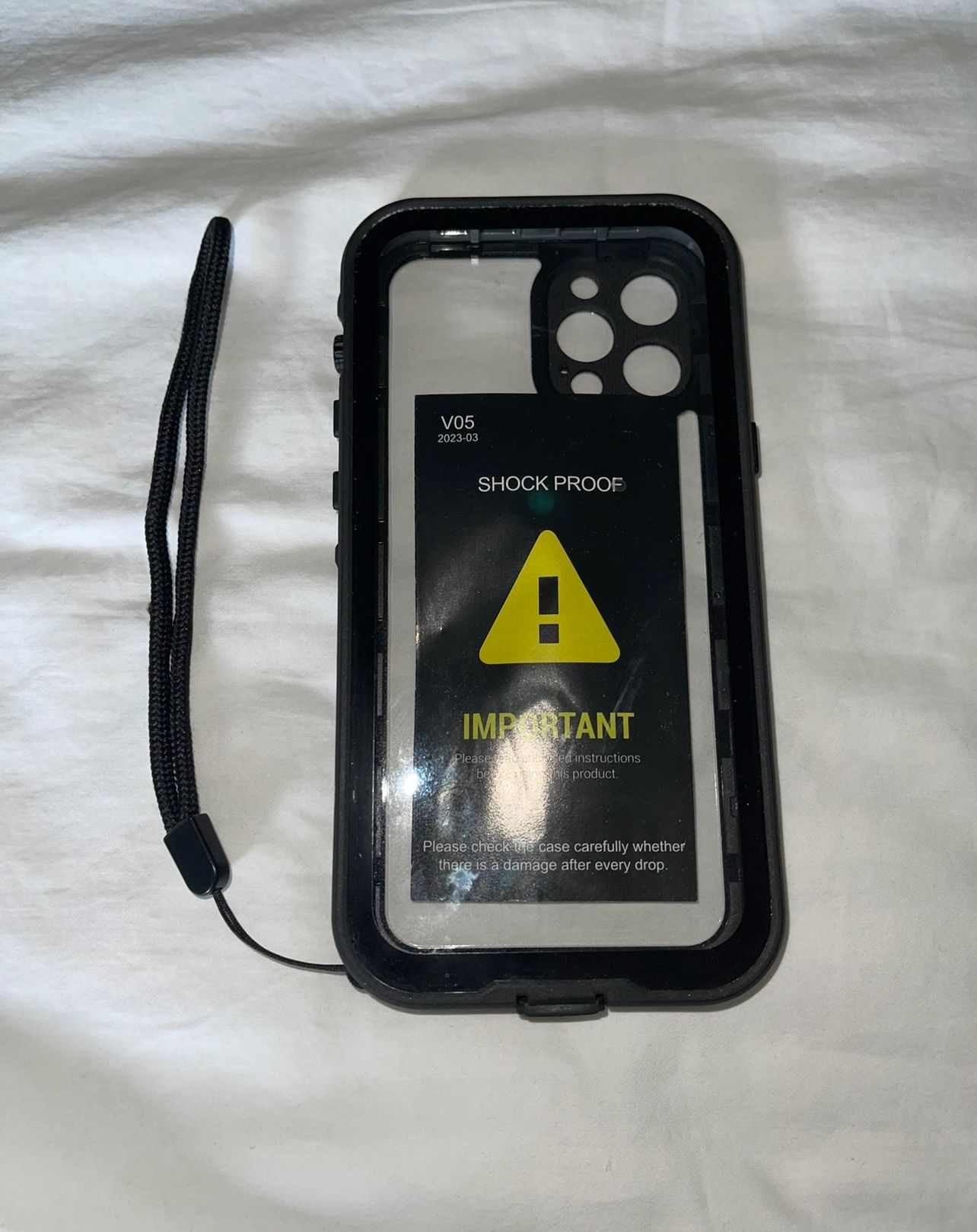 Waterproof Case for iPhone 12 Pro Max 6.7'' with Screen | Shockproof | Dustproof | Black