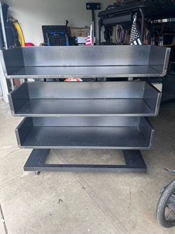 HEAVY DUTY Steel rolling shelf unit