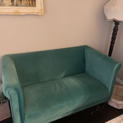 Loveseat Green Couch 
