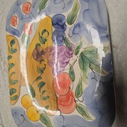 Italian Hand Painted Ceramic Platter