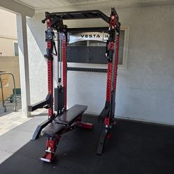 Vesta Pro Series 2in1 Squat Rack | Functional Trainer | 400lb Weight Stack | Commercial Grade | Gym Equipment | FREE DELIVERY🚚 🔴
