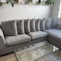 Grey Sectional/ Couch