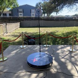 360 Photo Booth w Light Display, LED Lights, Fog Machine W/ Light Display and Other Accessories 