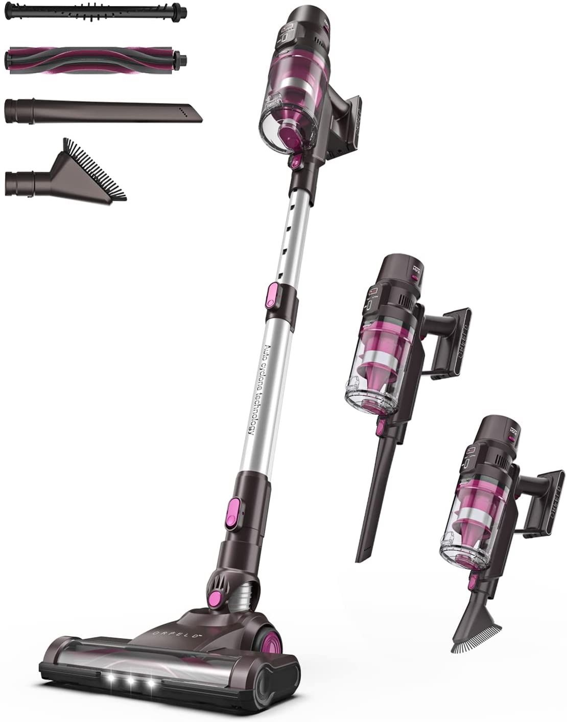 cordless Vacuum Cleaner, Smart Cordless Vacuum with Strong Suction, Recharge Stick Vacuum for Deep Clean Hair, Hardwood Floor, Carpet
