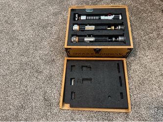 Star Wars Obi-Wan Kenobi Legacy Lightsaber Collection – 3 Hilts w/ Custom Display Box
