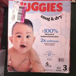 Huggies Snug Dry Size 3/152 Diapers