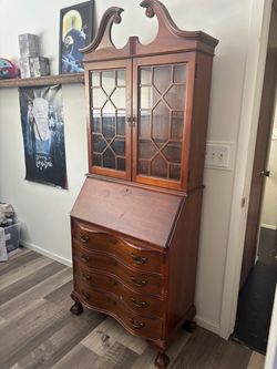 Antique China cabinet + desk