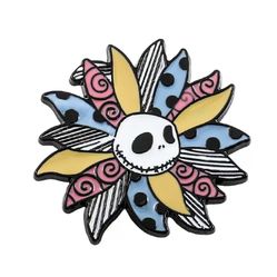 New - Nightmare Before Christmas -  Colorful Daisy Style Jack Skellington - Enamel Brooch Pin Jewelry  