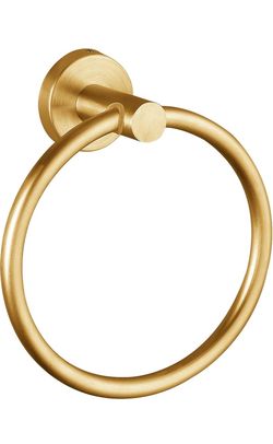 Stainless Steel Wall-Mounted Towel Ring Bathroom Accessory - Gold