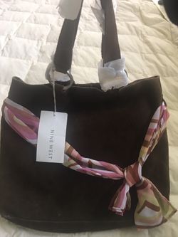 Brown suede NINE WEST BAG ( NEW WITH TAGS)