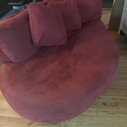 Suede Tear Drop Shaped Sofa