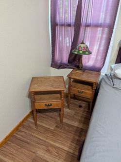 twin vintage nightstands