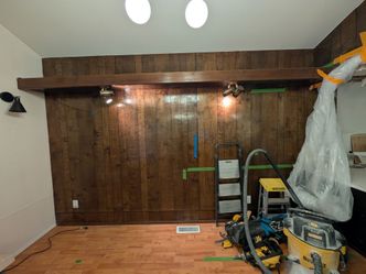 Free mid century light and display ledge