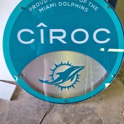 Miami Dolphins CIROC Light Up Sign 
