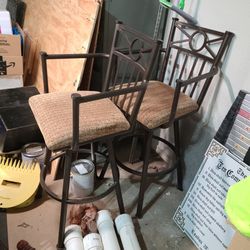 Wrought Iron Bar Stools X2