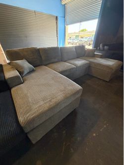 🔥 Ends 7/5! Jumbo Corduroy U-Shape Sectional – $500