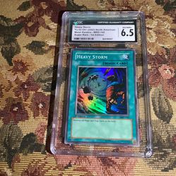 Heavy Storm MRD-142 Yugioh 1st Edition Metal Raiders Graded card CGC 6.5