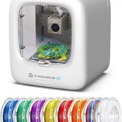 3D Printer for Kids, AI-Powered Fully Assembled 3D Printer with Up to 400mm/s Speed, Auto Leveling, 1500+ Models & 16+ Modules, Includes 8 PLA Filamen