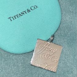 Tiffany & Co. Sterling Silver Square Notes Pendant