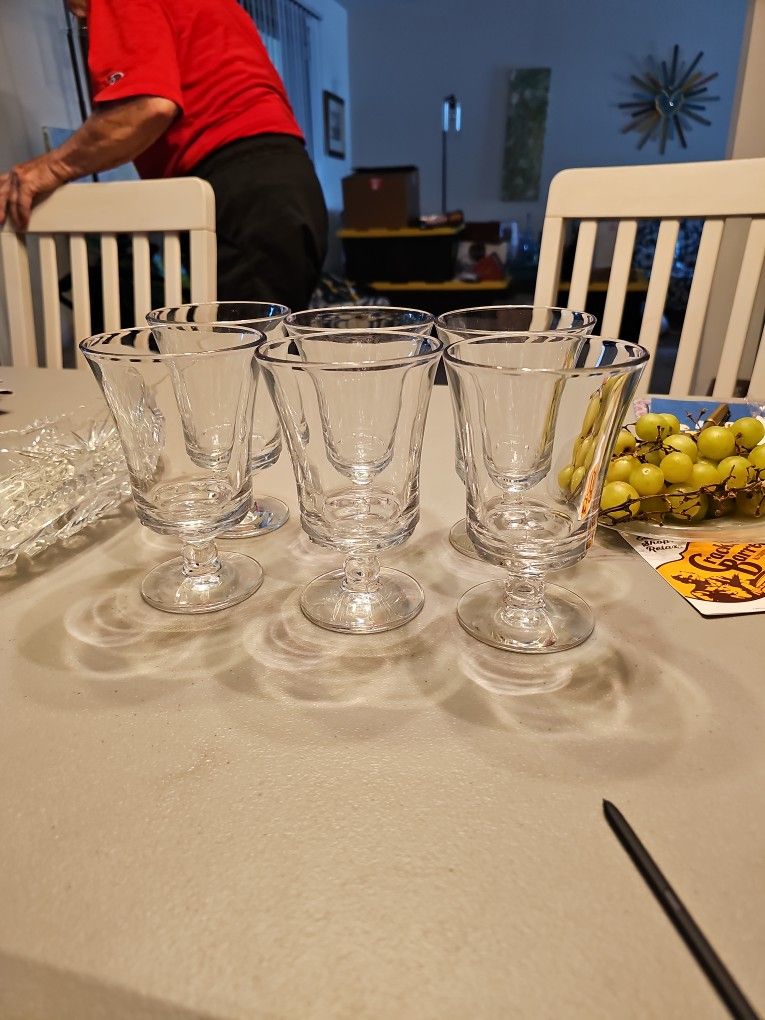 Vintage Fostoria Century Iced Tea Goblet Glasses 5 7/8” Set Of 6