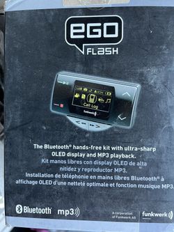 Voice activated Bluetooth hands free car kit.