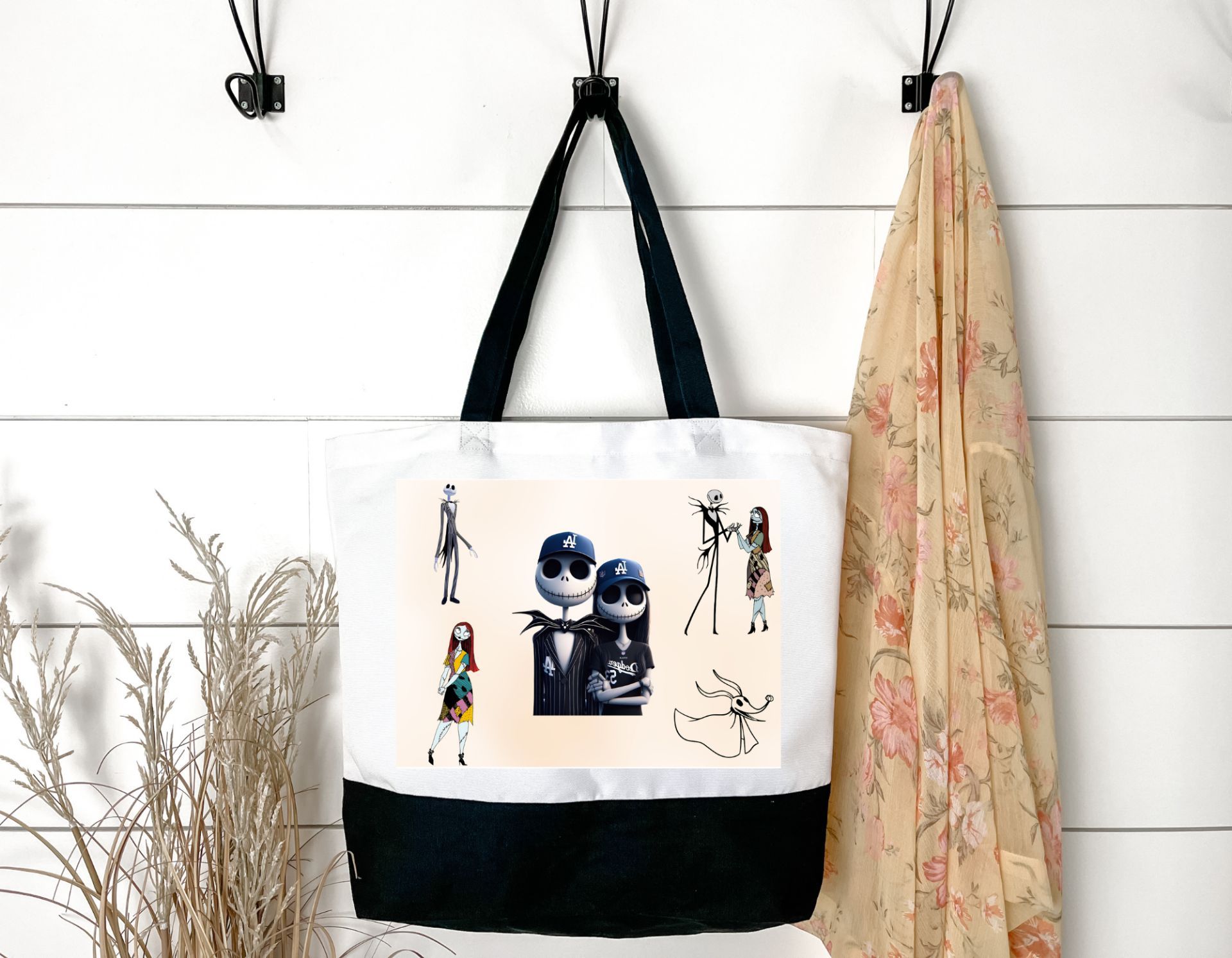 Multi-Pose Jack & Sally Tote Bag