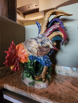 HUGE Ceramic Rooster