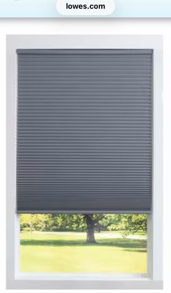 Blackout Motorized Cellular Shade Grey 70x72 Allen and Roth New Blind