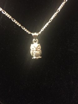 Sterling Silver Owl Pendant