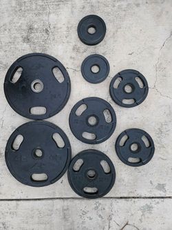 Rubber Olympic Weight Plates Set