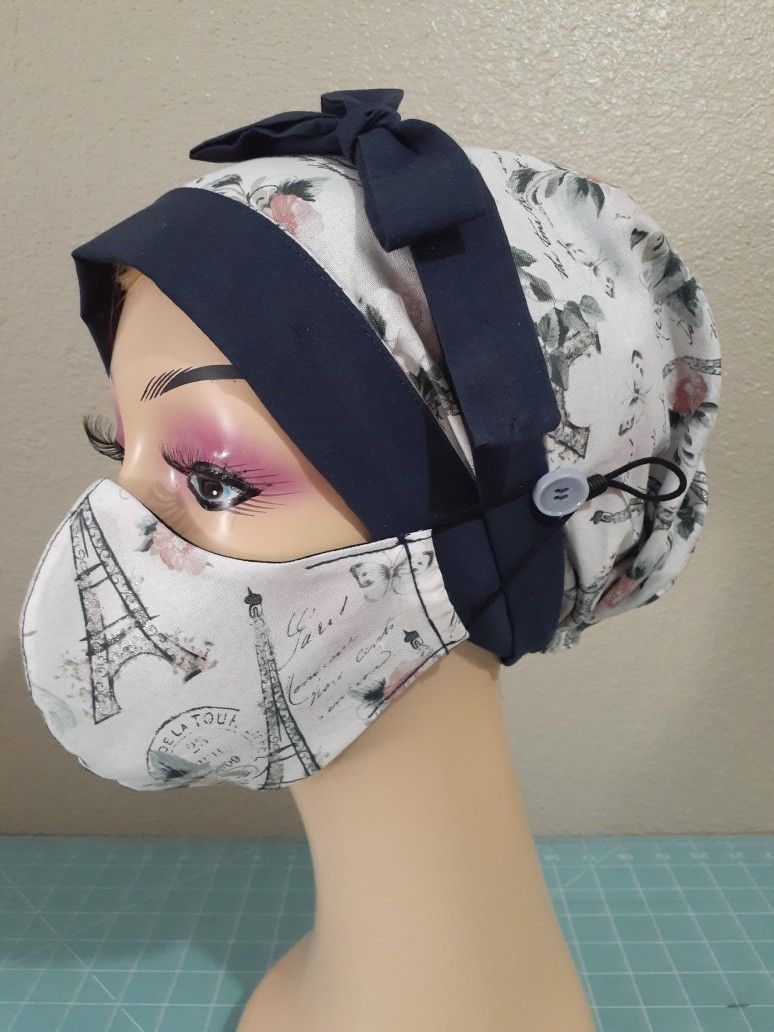 Scrub HAT Set Reversible/ Doctors/ Nurses/ Chemo/ Chef/ With Sweatbands