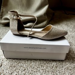 Gold Sparkle Wedding Flats
