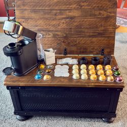 Nespresso DeLonghi Vertuo with 24 pods and two Reusable Capsule Kits