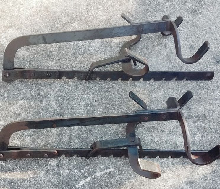 Vintage Murray Black Co. Cast Iron Ladder Jacks