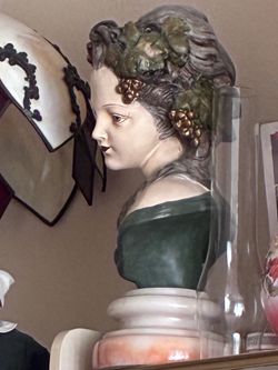 Antique or vintage bust on marble