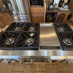 Cafe 48” Pristine Gas Slide In Commercial Grade Cooktop