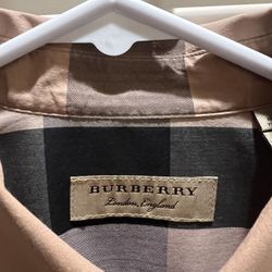 Men’s Long Sleeve Classic Burberry Dress Shirt