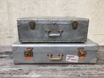 Decorative Vintage Aluminum Suitcases. (Steel Punk / Burning Man) - $150