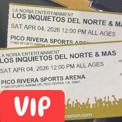 Boletos vip Los inquietos